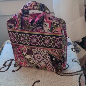 Vera Bradley Floral Paisley Cosmetic Bag - Pink and Purple